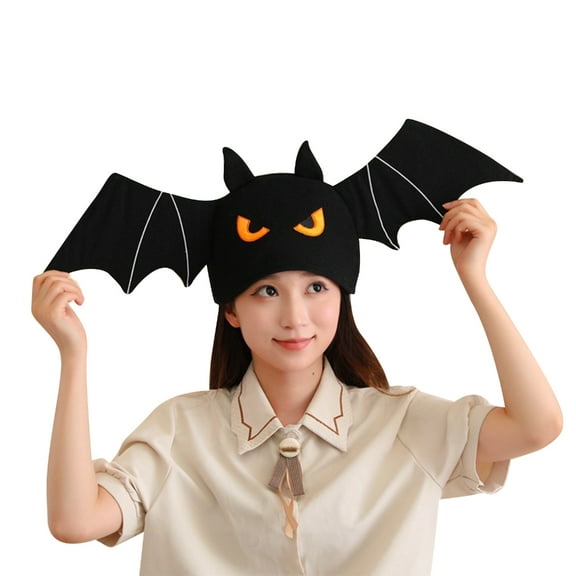 Aellinatey Lovely Bat Cap Adult Halloween Party Props Hat Teenagers Holiday Festival Hat