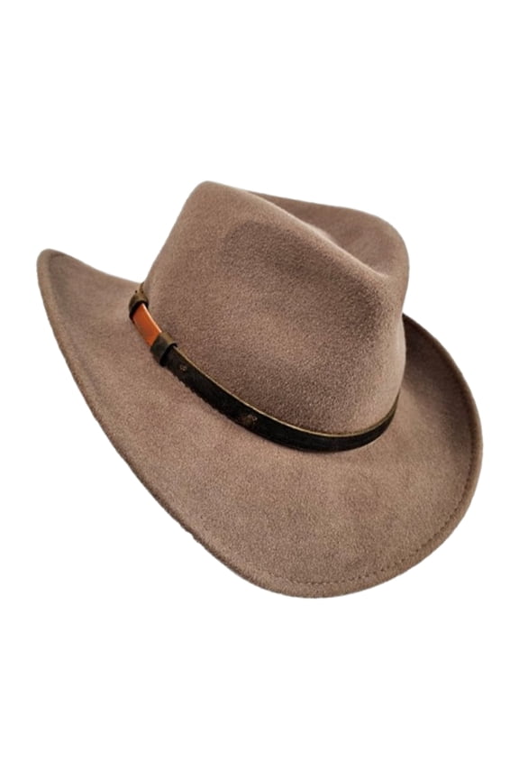 Maillard Homburg Cowboy Costume Western Porkpie Hat for Outdoor Casual Wear
