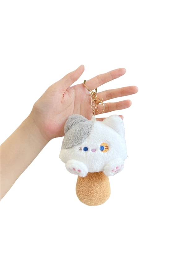 Metal Keyring Animal Pendant Detachable Pendant Creative Plush Cats Keychains