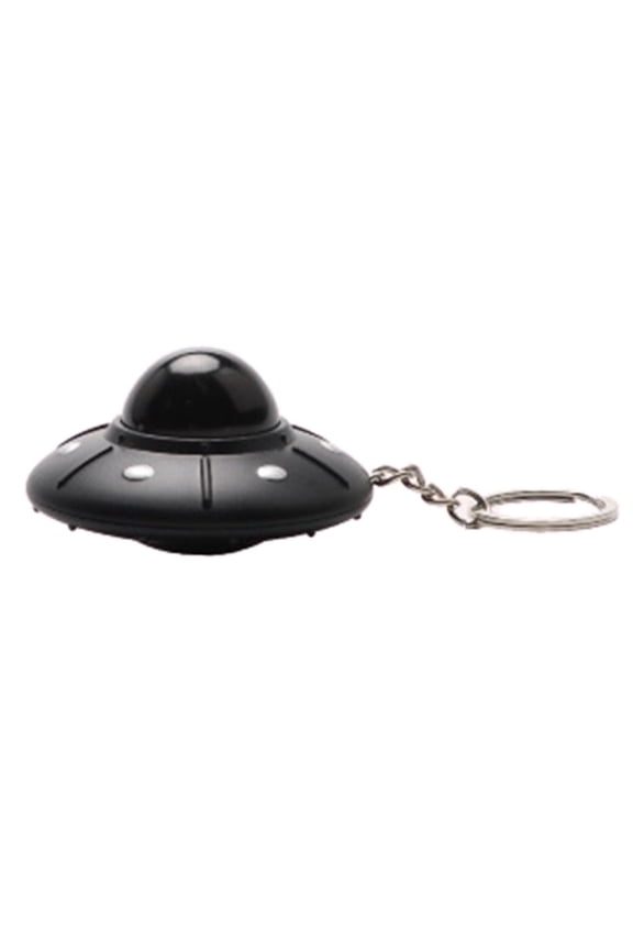 Mini LED Light Flying Saucer Keychain Pendant Creative UFO Keyring for Kids