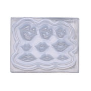 Aellinatey Mini Size Sexy Lips Silicone Mold Pendant Jewelry Making Tools DIY Nail Art