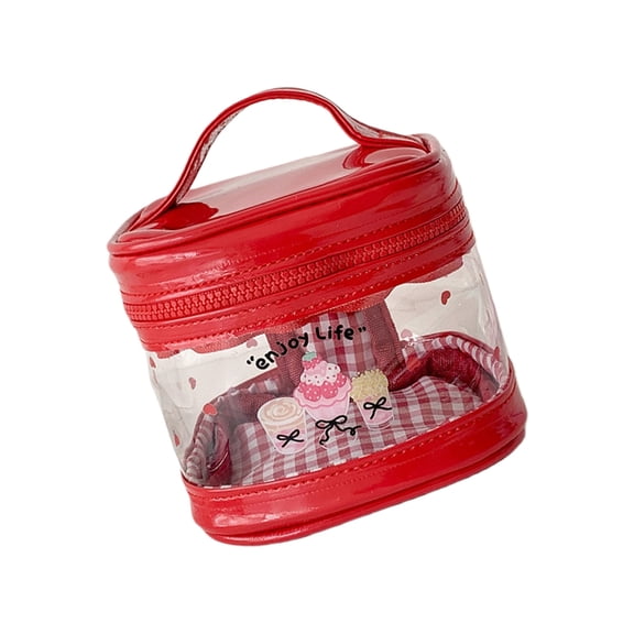 Aellinatey Miniature Makeup Storage Cotton Doll Theme PVC Waterproof Compact Travel Bags