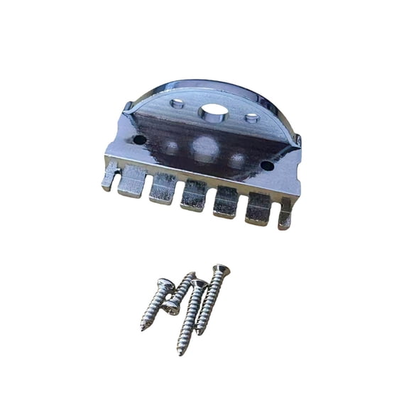 Aellinatey Multifunctional Electric Headless Guitar Bridge for 6 Strings Accurate Size String Slot 3.5cm Alloy Texture