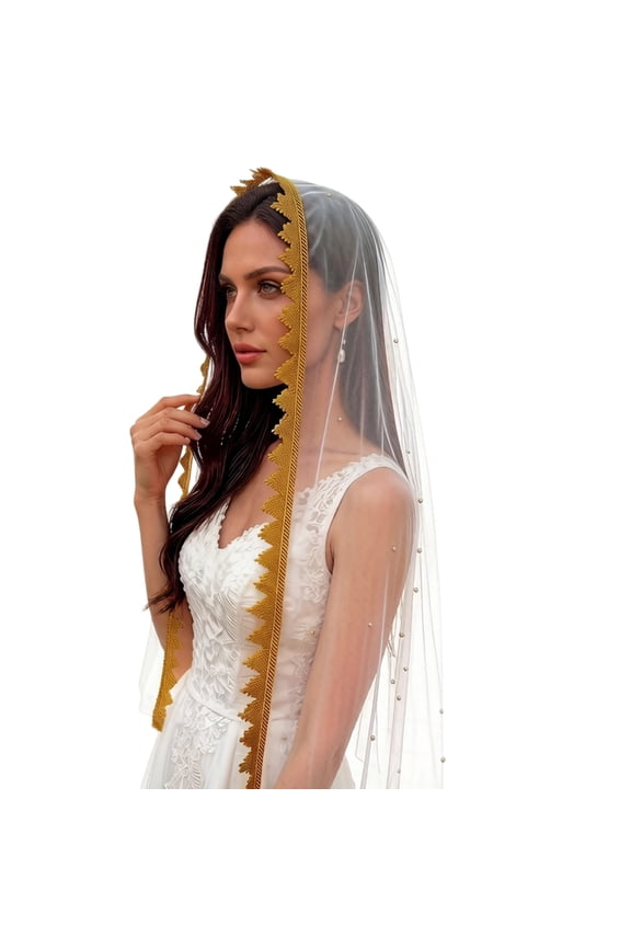 Multiuse Mantilla Veils With Lace And Rhinestones Beadwork Head Veils For Bride