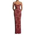 Aellinatey Off Shoulder Corset Maxi Dress With Flower Lace Detail — free download