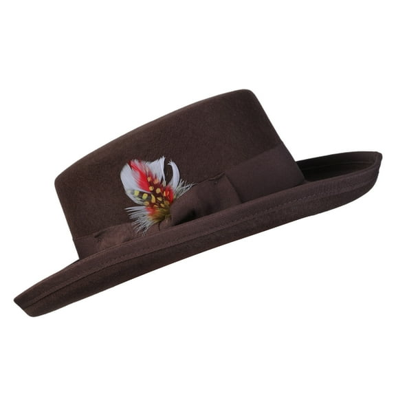 Aellinatey Old-fashioned Fedoras Top Hat Short Brimmed Hat for Women Man Casual Wear