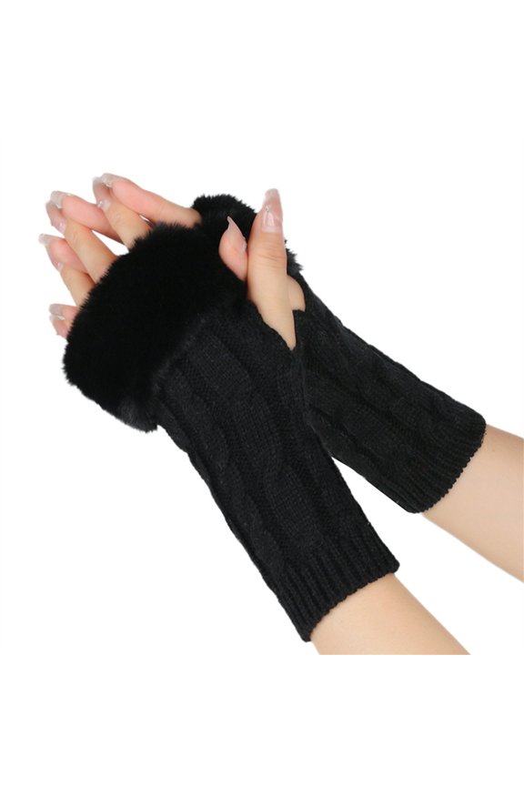 Outdoor Protective Knit Gloves Designed For Harsh Winters Fingerless Gloves