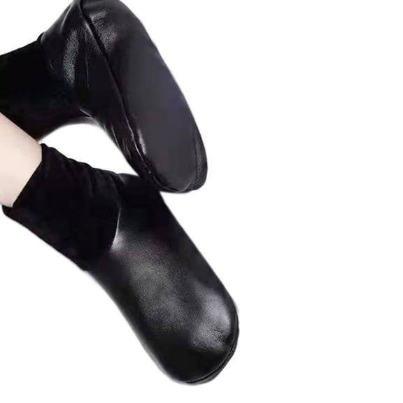 Aellinatey PU Leather Slipper Socks Fleece Lined Floor Carpet Prayer Wear Non Sip Socks