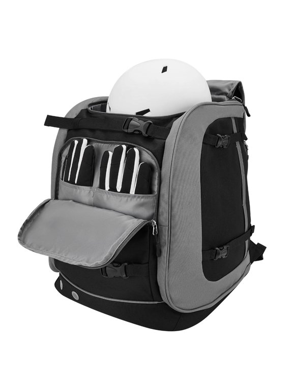 Padded Ski Backpack for Travel Gear Bag for Boot Skis/Snowboard Helmet Goggles