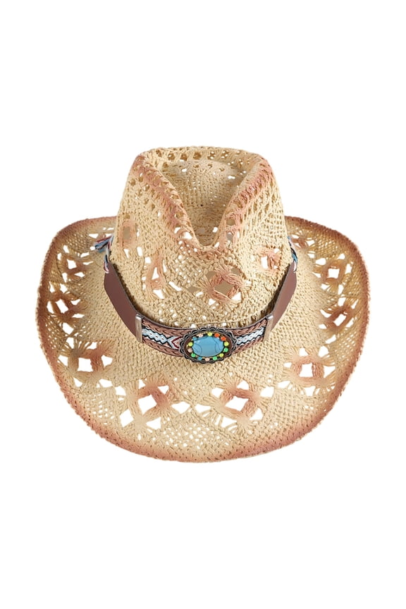 Paper Straw Wide Brimmed Hat Sun Protection Gardening Travel Gear