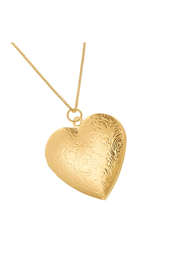 Personalize Picture Locket Necklace Heart Designs Sturdy Brass for Women
