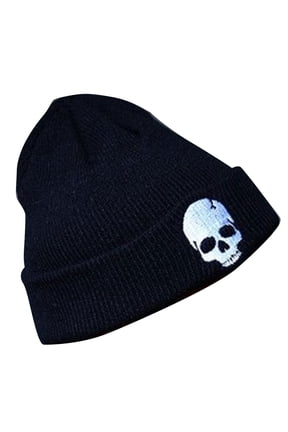 Personalized Embroidery Knit Beanie Hat Exquisite Punk Style Knit Beanie Cap
