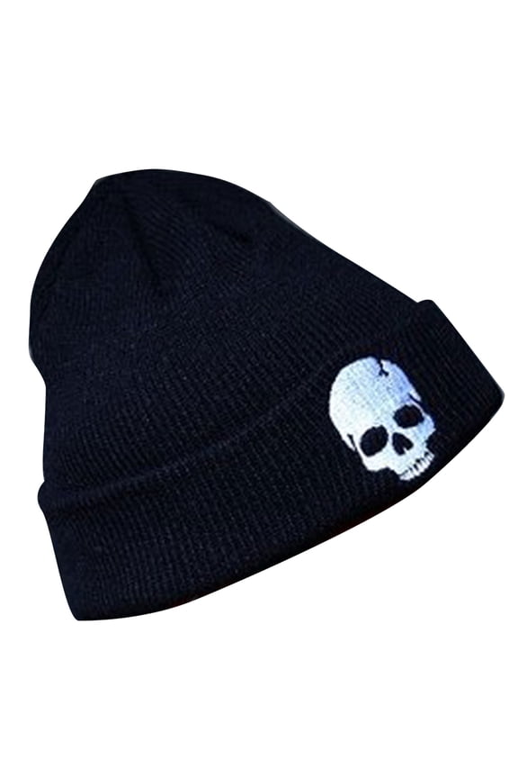 Personalized Embroidery Knit Beanie Hat Exquisite Punk Style Knit Beanie Cap