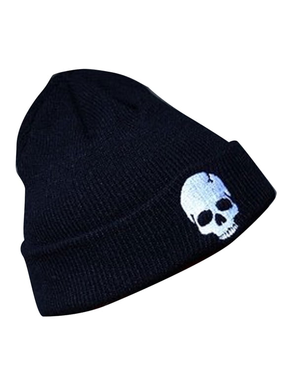 Personalized Embroidery Knit Beanie Hat Exquisite Punk Style Knit Beanie Cap