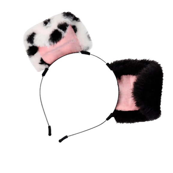 Aellinatey Plush Dog Ear Headband with Bendable Ear Design for Halloween Costume Styling