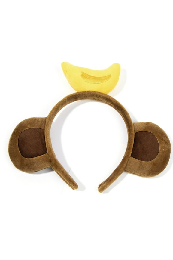 Plush Headbands Monkey Ears Hair Hoop Cartoon Banana Performances Hairband