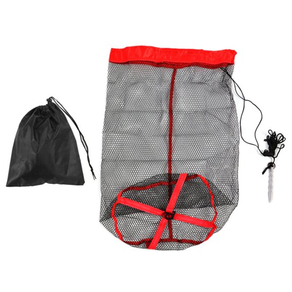 Aellinatey Portable Angler Keep Net for River Use, Dense Mesh Fish Holder with Firm Base , Metal Stake, Carry
