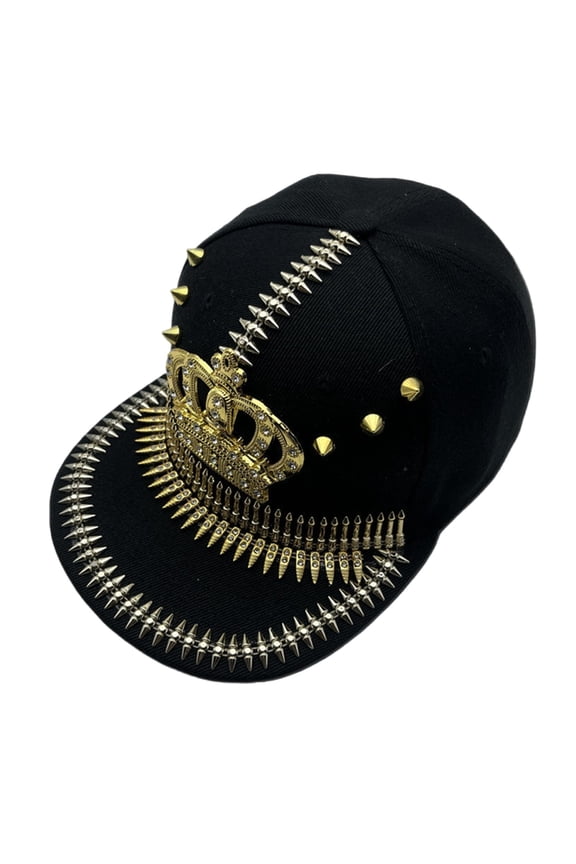 Punk Rivet Baseball Hat Duckbill Hat For Men Festival Party Music Concert
