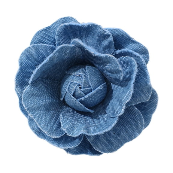 Aellinatey Retro Camellia Flower Brooch Floral Shape Badge Denims Fabric Corsage Jewelry