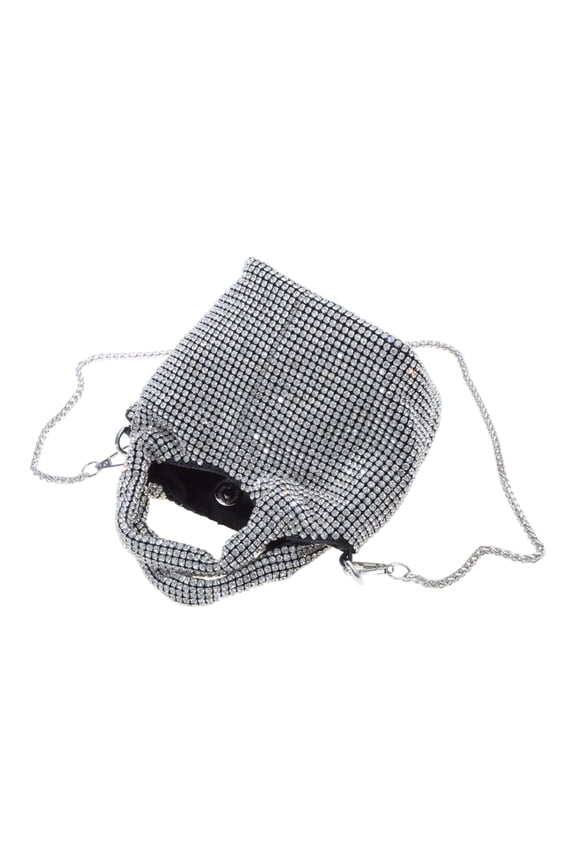 Rhinestone Mini Bucket Bag Sparkly Handbag Evening Purse Party Wedding Bridal