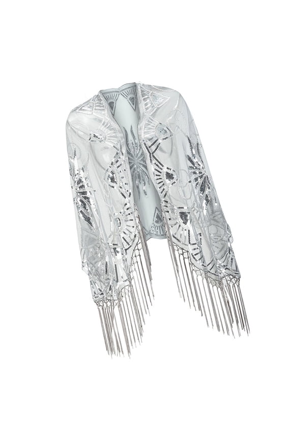 Shimmering Sequined Wrap Scarf Evening Dress Shawl For Women Various Occasion