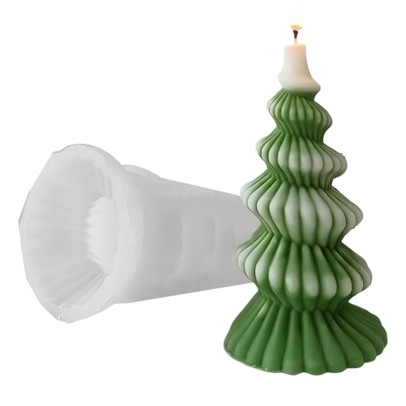 Aellinatey Silicone Craft Moulds Christmas Tree Shape Ornament Mold Silicone Texture