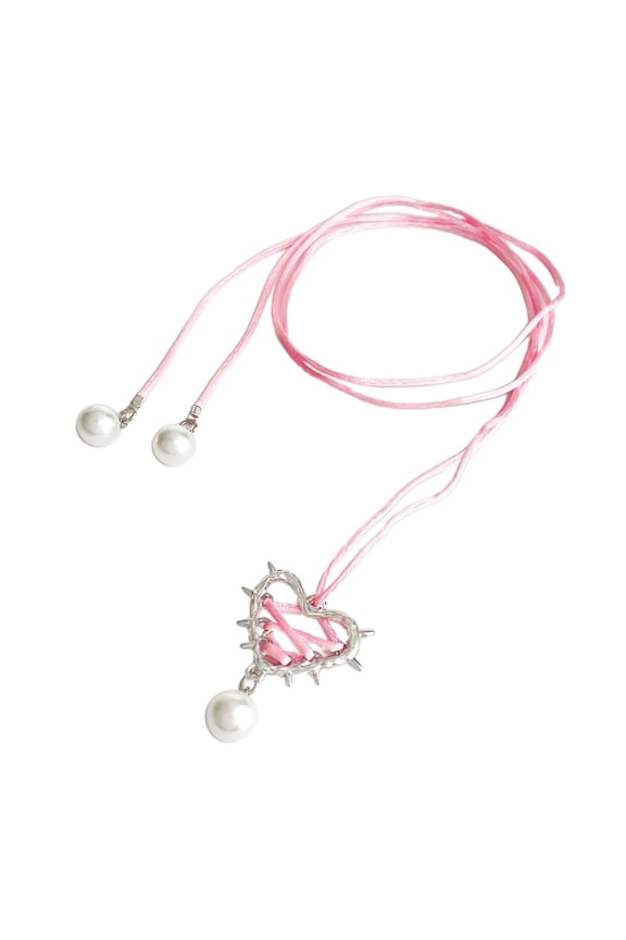 Simple Thorn Heart Necklace Clavicle Chain Choker Neck Chain Y2K Jewelry