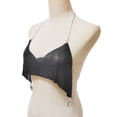 thumbnail image 1 of Aellinatey Sleeveless Tassels Sparkle Sequins Cami Crop Top Spaghetti Strap Party Tops, 1 of 12