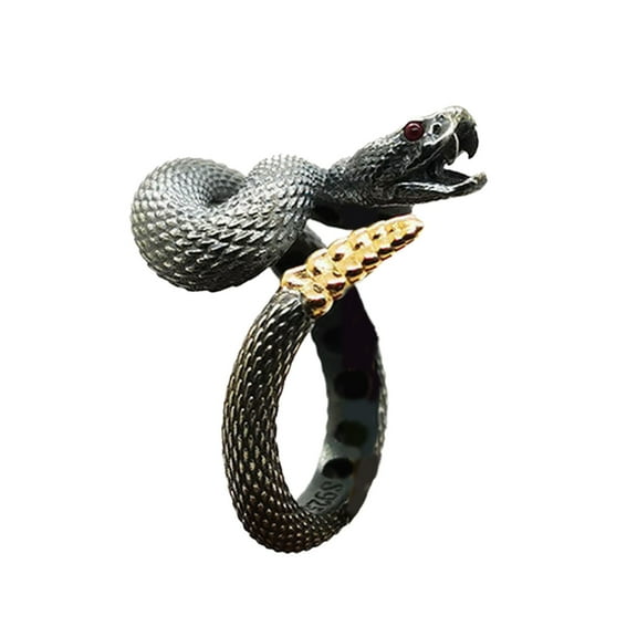 Aellinatey Snake Ring for Men Women Full Finger Wrap Ring Statement Biker Punk Rings