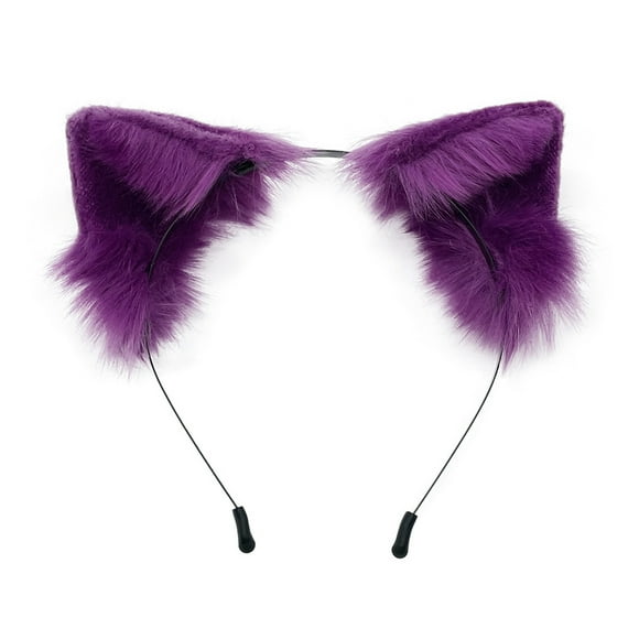 Soft for Cat Ears Headbands for Women Fluffy Kitten Headwear Halloween Hair Prop