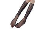 thumbnail image 1 of Aellinatey Solid Color Middle Tube Socks Women Novelty Transparent Mesh Slouch Calf Socks, 1 of 15