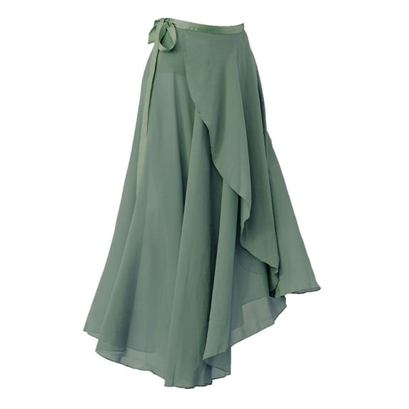 Aellinatey Sophisticated Ballet Wrap Skirt for Dancers Women Tie Waist Swing Long Skirts
