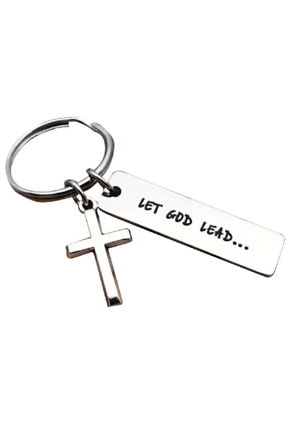 Spiritual Key Pendant Prayer Keychain Inspirational Keychain for Daily Party