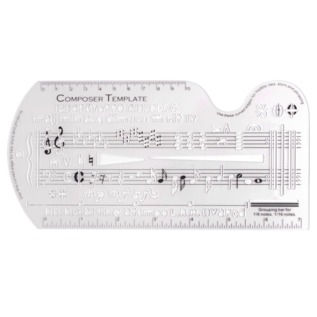 Aellinatey Staff Drawing Ruler Composer Number Symbols Notation ...