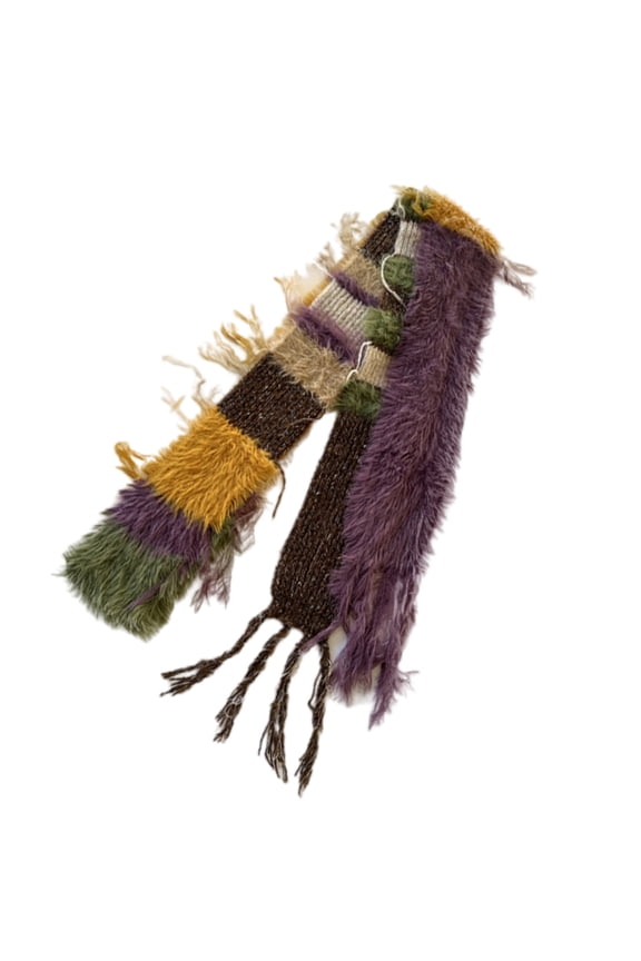 Striped Skinny Scarf For Women Neckerchief Hangbag Handle Wrap for Women