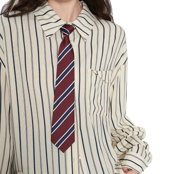 Aellinatey Striped Tie Adjustable Striped Neckties for School Shirts Uniforms and Casual