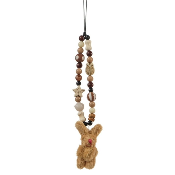 Aellinatey Stylish Beaded Phone Pendant Rabbit Phone Strap Stylish Phone Accessories