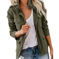 thumbnail image 1 of Aellinatey Stylish Spring Autumn Loose Fit Casual Jacket Multiple Pockets Polyester Outerwear, 1 of 7