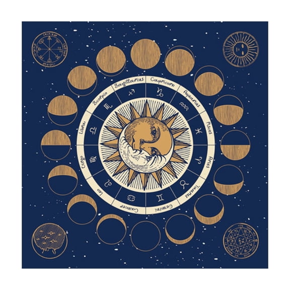 Aellinatey Table Cover 3 Sizes Option Oracles Game Mat Square Pendulums Altar Table Cloth