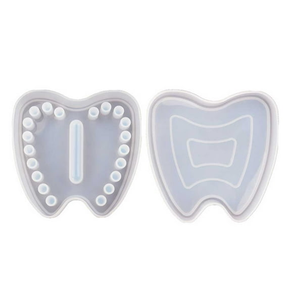 Aellinatey Teeth Box Resin Mold Silicone Epoxy Resin Mold Keepsake for Deciduous Teeth