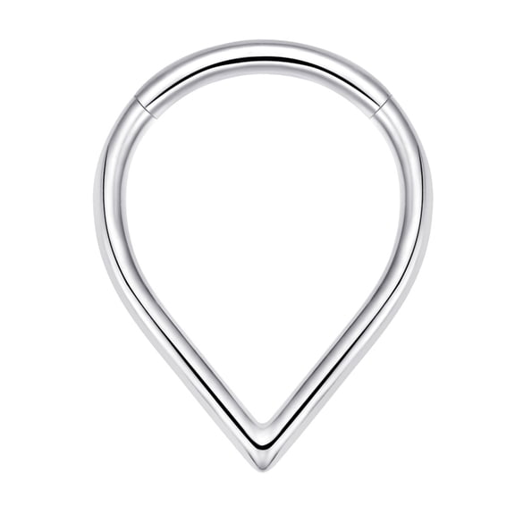 Aellinatey Titaniums Steel Teardrop Septum Nose Ring Hypoallergenics Piercing Body Jewelry