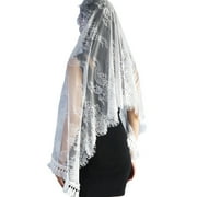 Aellinatey Traditional Lace Tulle Veil Female Head Covering Catholic Chapel Wedding Veil