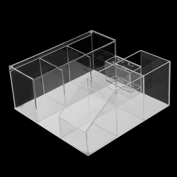 Aellinatey Transparent Storage Box Multi-function Cosmetic Makeup Holder Eyelash Organize