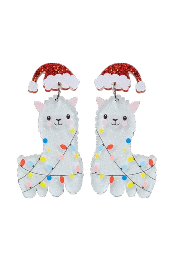 Tree Alpacas Gingerbreads Man Pendant Earring Fashion Dangle Earring Jewelry
