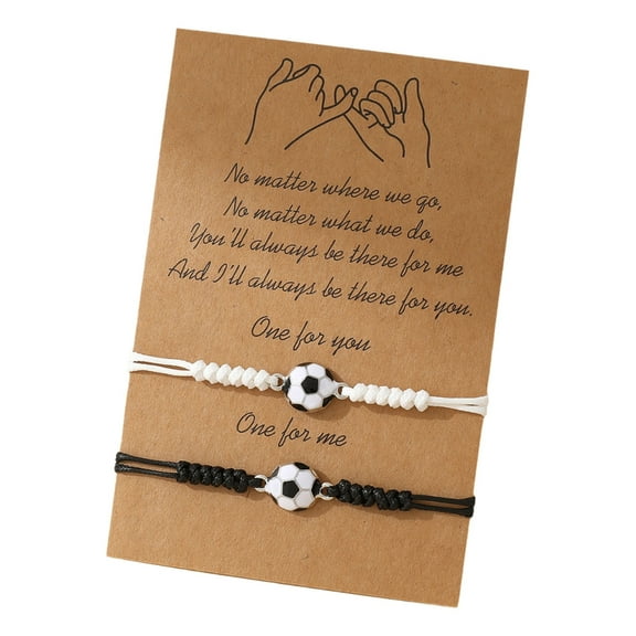 Aellinatey Trendy Braided Soccer Bracelets for Couples and Friend Celebrate Your Bond