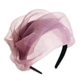 thumbnail image 1 of Aellinatey Tulle Ruffle Headband Thin Yarns Half Caps for Masquerades and Cocktails Party, 1 of 19