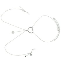 Aellinatey Unique Body Chain Necklace Nipple Chain Chest Chain Jewelry Alloy Texture