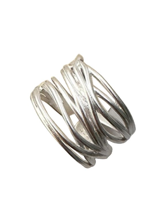 Unique Interlock Style Rings Elegant Rings for Modern Fashion Enthusiasts