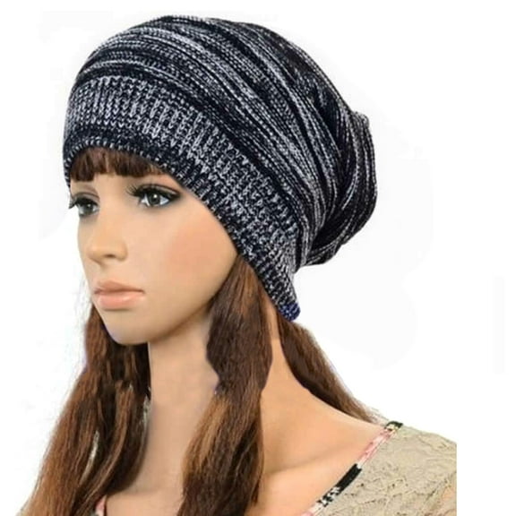 Aellinatey Unisex Women Men Knit Baggy Beanie Beret Winter Warm Oversized Ski Cap Hat