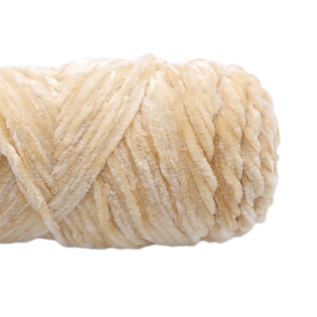 Aellinatey Velvet Chenille Yarn for Hand-Knitted Medium Thick Faux Wool ...